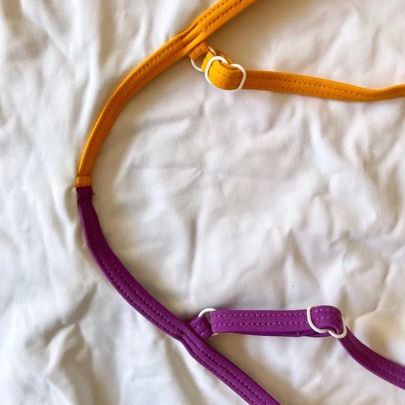 SOLID & STRIPED: White One-Piece Swimsuit w/Color Pop Trim - Picture 8 of 13